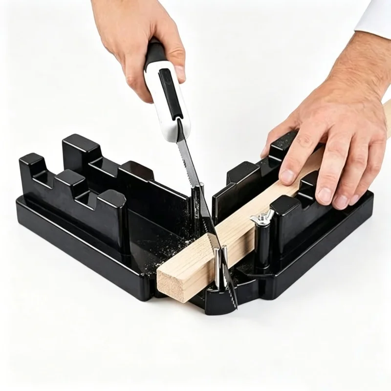 2026 New 2-in-1 Mitre Measuring Cutting Tool Bevel Gauge and Mitre Box Measure Bevels and Miter Sawing Angle Cutting view 5