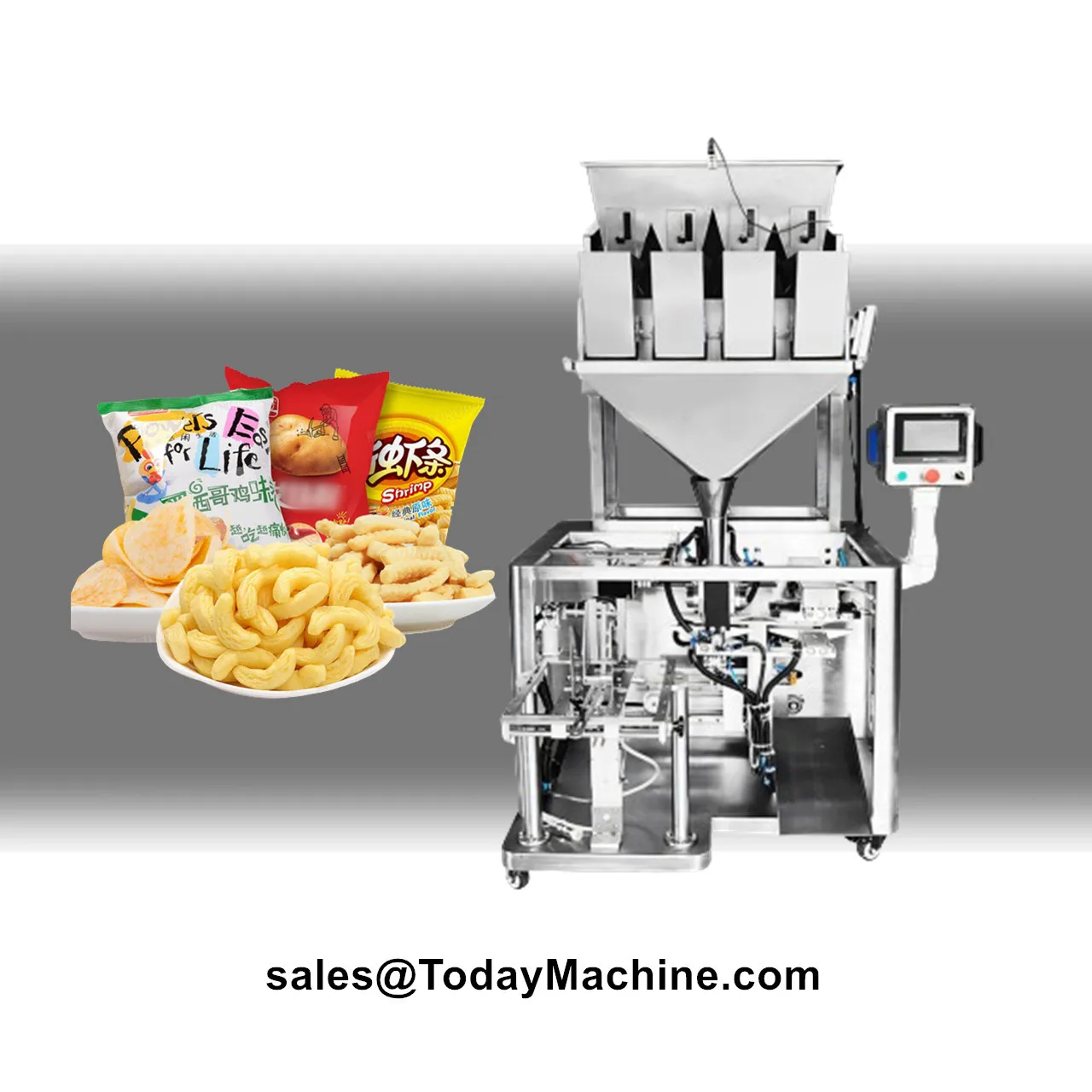 Máquina Empacadora de Bolsas con Pesadora Lineal para Nueces de Anacardo, Nueces Pecanas y Arroz