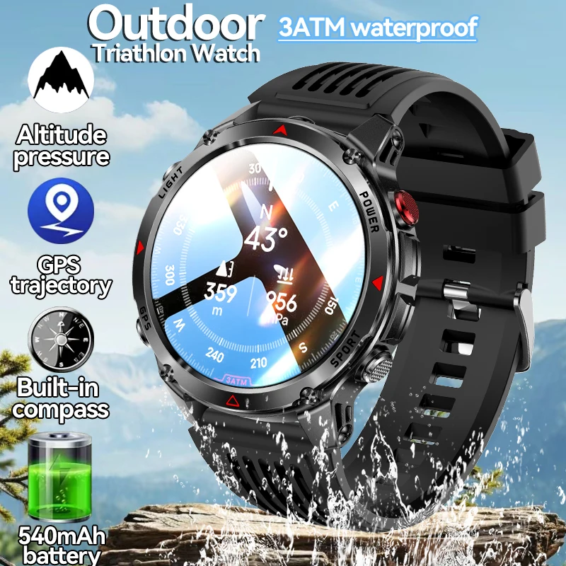 

T-REX ультра спортивные умные часы мужские военные уличные GPS SmartWatch 1,46 "AMOLED 3ATM водонепроницаемый компас Bluetooth вызов для Xiaomi