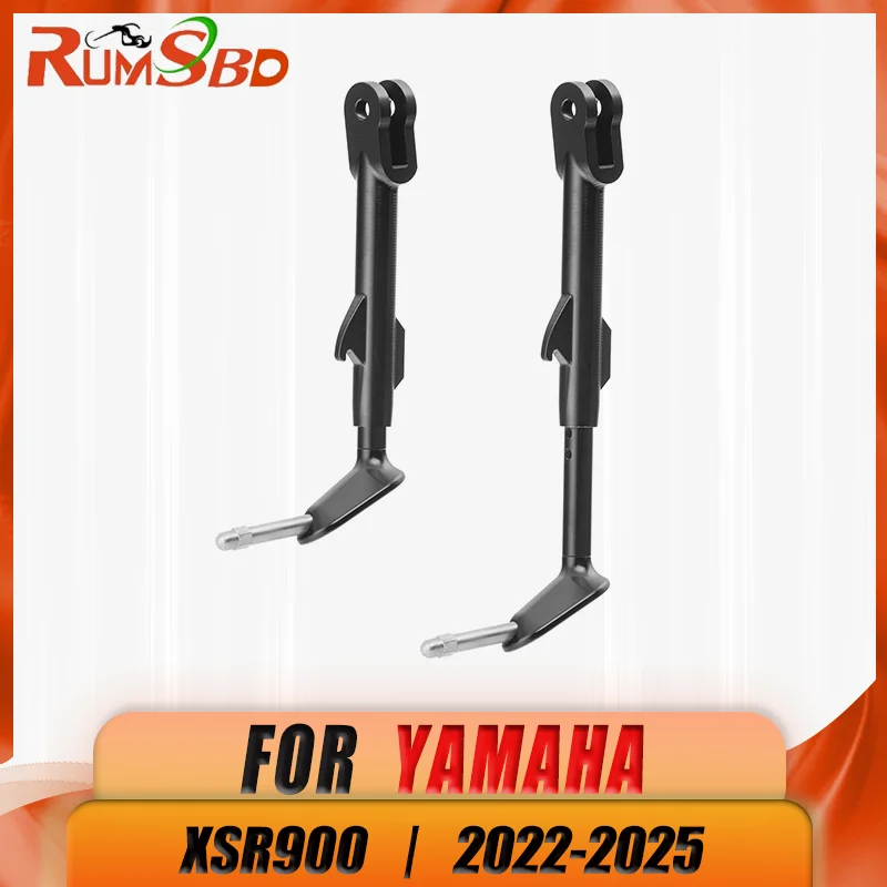 

Motobike Adjustable Side Kick Stand for Yamaha XSR900 2022-2025 Black CNC Motorcycle Kickstand Support Parking Tool