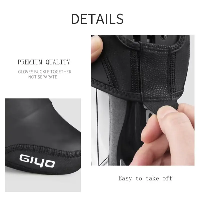 GIYO Cycling Shoes Covers Waterproof Winter Warmers Half Toe Shoe Cover for Mtb Road Shoes Reflective Sneakers Cycling Overshoes