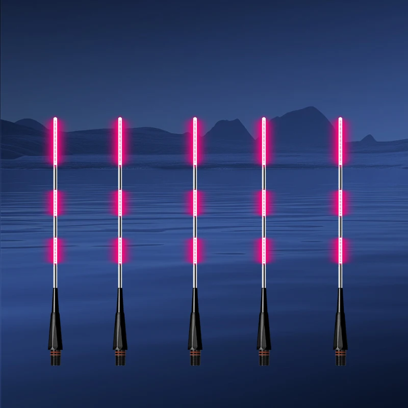 

5pcs/Lot Cool Light Fishing Floats DIY Drift Tail LED Luminous Bobber High Brightness Optical Fiber Antenna Fishing Tackles