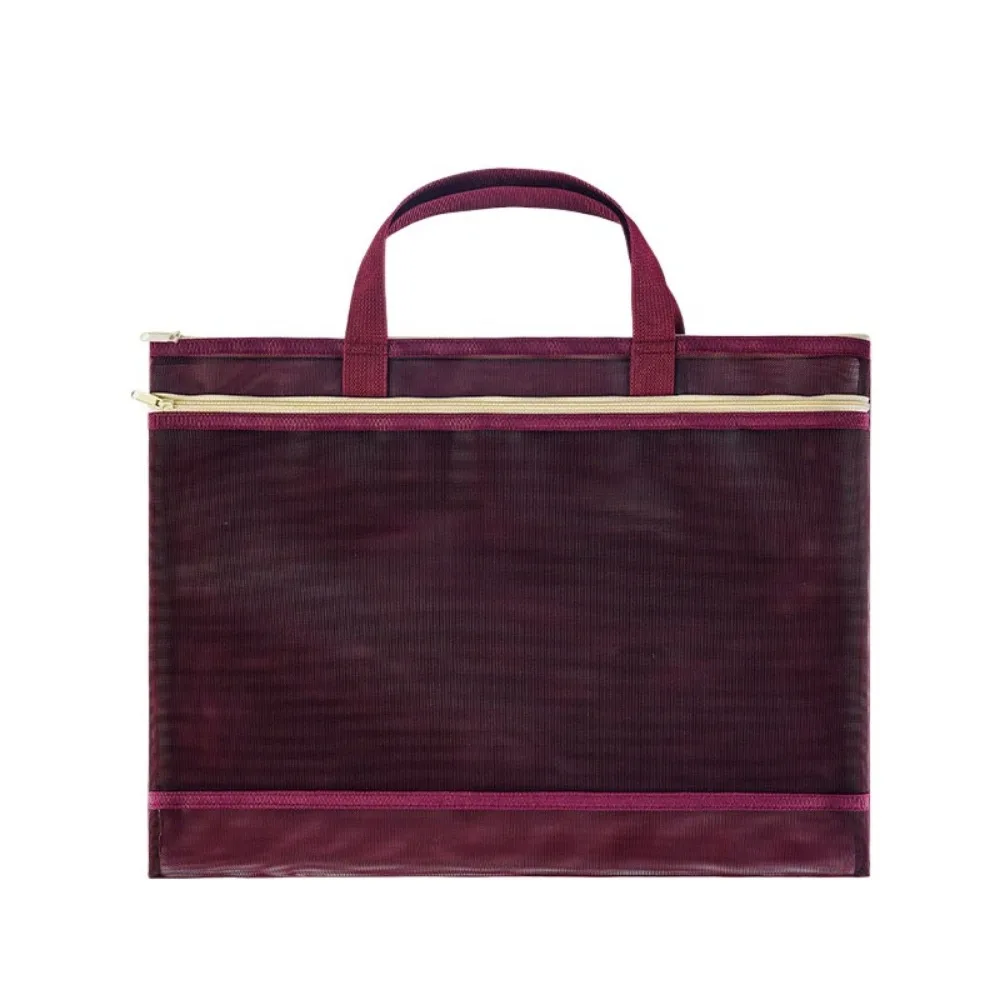 

Многоцелевая сумка на молнии формата А3, креативный холст, многослойный органайзер для файлов, оксфордская сетчатая сумка для хранения книг, офисные принадлежности