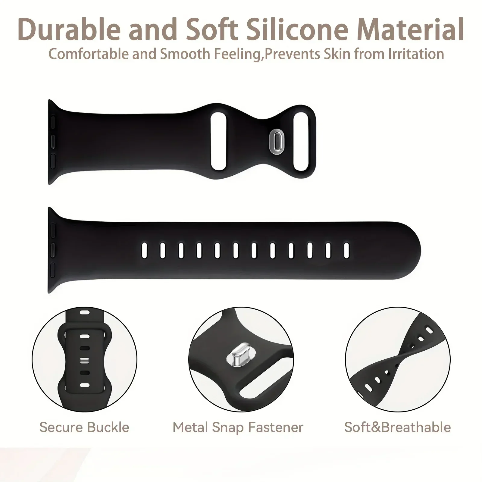 Мягкий силиконовый модный спортивный ремешок, совместимый с Apple Watch 38/40/41 мм 42/44/45/49 мм, совместимый с iWatch 987654321   Женщины Мужчины