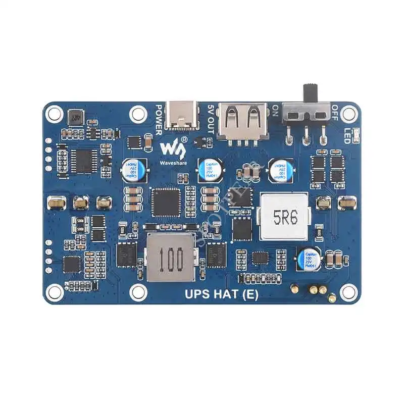 Imagem -06 - Raspberry pi Uninterruptible Power Supply Ups Hat E5v6a Portas para 21700-li-battery Não Incluído