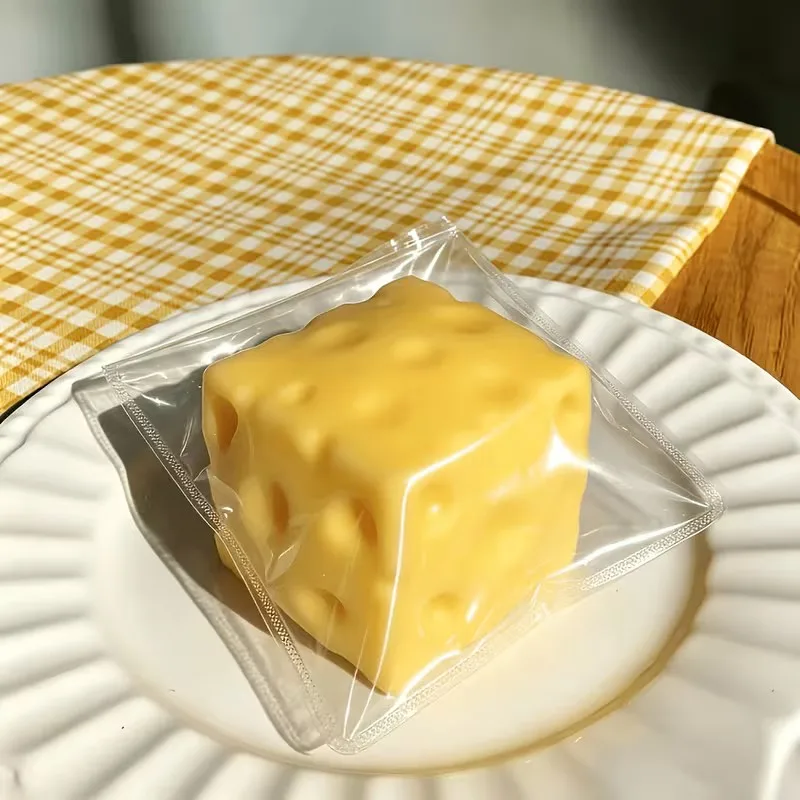 Handmade Cheese Soft Balls, Crispy and Bouncy Building Blocks Balls, Fun and Breathable Stress-Relieving Squeezing Balls