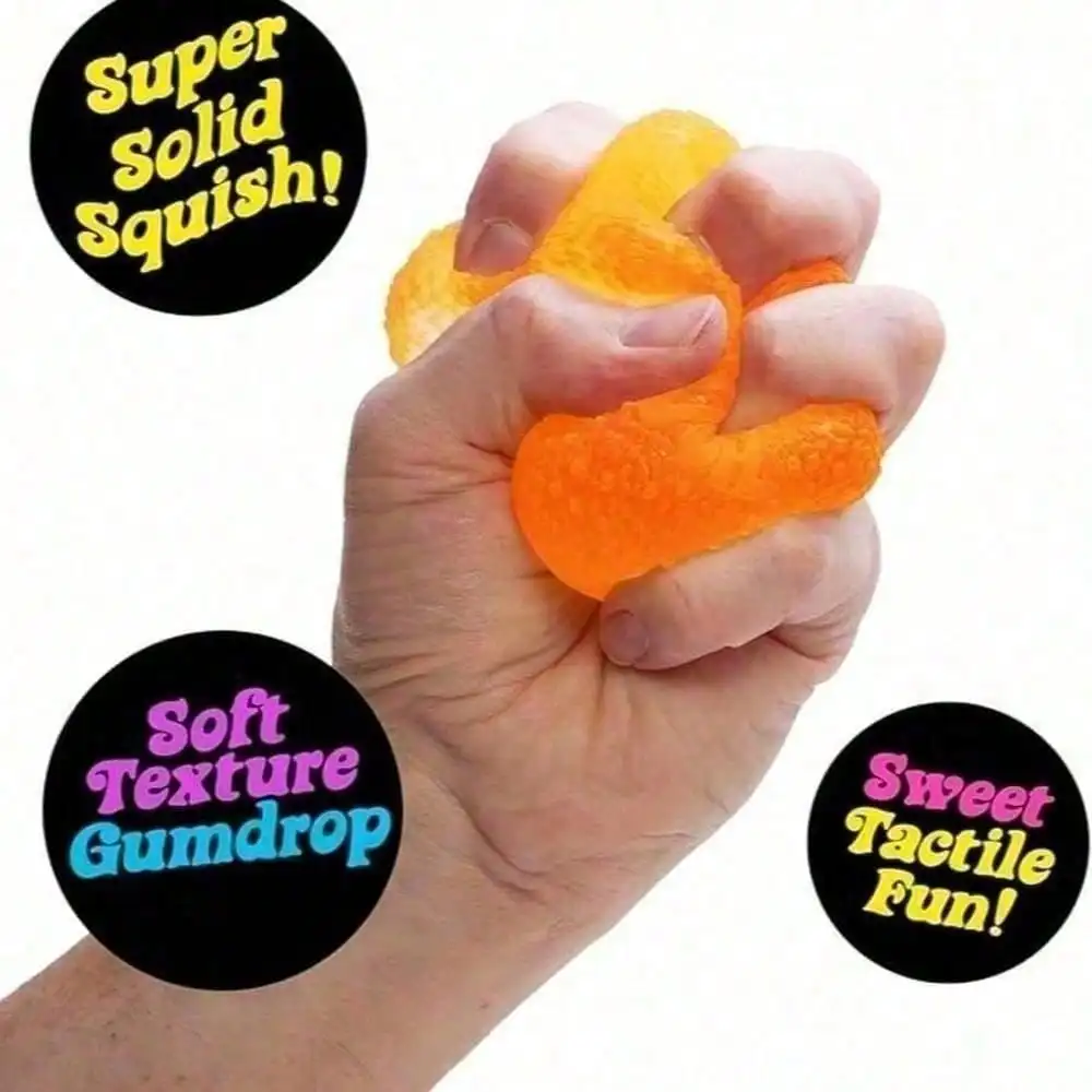 Soft Multi Color Squishy Candy Squeeze Sensory Toy Multiple Sizes Anxiety Relief Classroom Reward Holiday Stocking Stuffer Gift