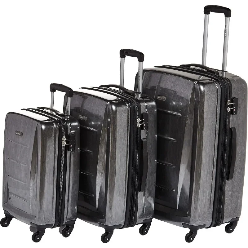 Equipaje rígido Samsonite Winfield 2 con ruedas giratorias, juego de 3 piezas (20/24/28), carbón