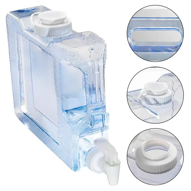 Camping Water Dispenser Portable Water Canteen Water Container With Handle For Survival Backpack Parties Outdoors Hiking