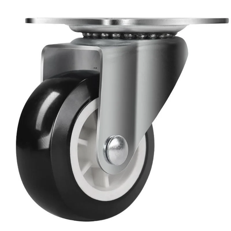 4PCS Rodas Giratórias Silenciosas 1-3 polegadas Rodízio Universal para Móveis Roda de Borracha Macia Universal para Móveis com Freio