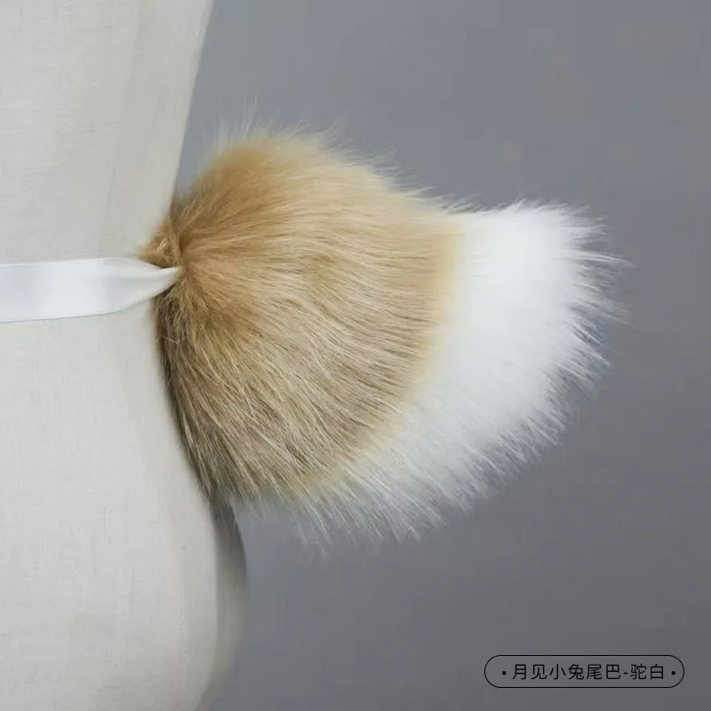 Niedlicher Plüsch-Hasenschwanz für Mädchen, Simulierter Tierschwanz, Hasenschwanz für Frauen, Cosplay-Requisiten und Accessoires – Detail 10