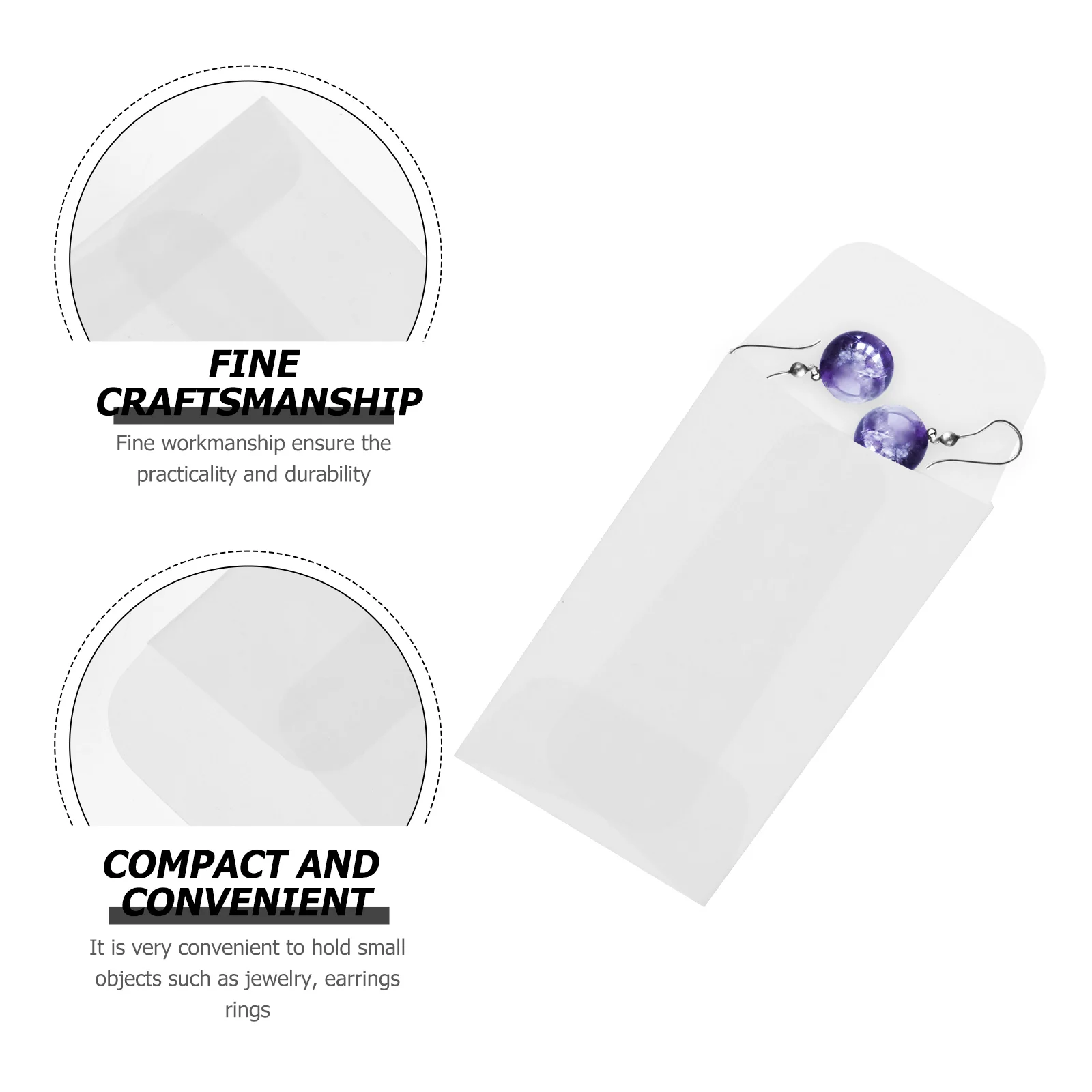 

50Pcs Photo Envelope Bags Mini Envelopes for Small Parts Storage Ring Jewelry Pouches Coin Envelope Packaging Hangtag Pouch