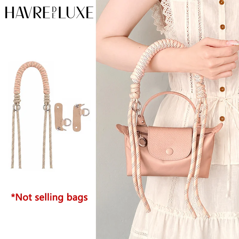 Braided Handle Strap For Longchamp Mini Bag,woven Handbag Short Handle Replacement, No Punching Bag Modification Accessories