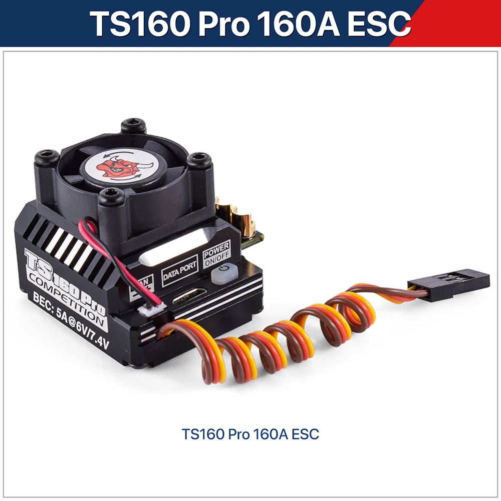 SKYRC TORO TS160 160A Brushless Sensored ESC w/6V/7.4V BEC For 1/10 Touring Car Buggy Crawlers