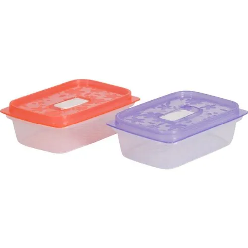 Plough Pink Ziplock Storage Container 5'li Set Purple