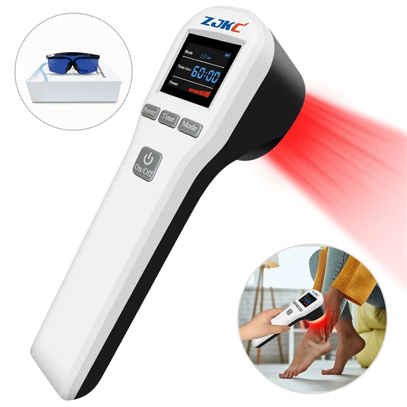 

ZJKC 880mW Cold Laser Therapy Device 650nm*16+808nm*4 Equine Red Light Laser for Horse Pain Relief Speed Up Wound Healing