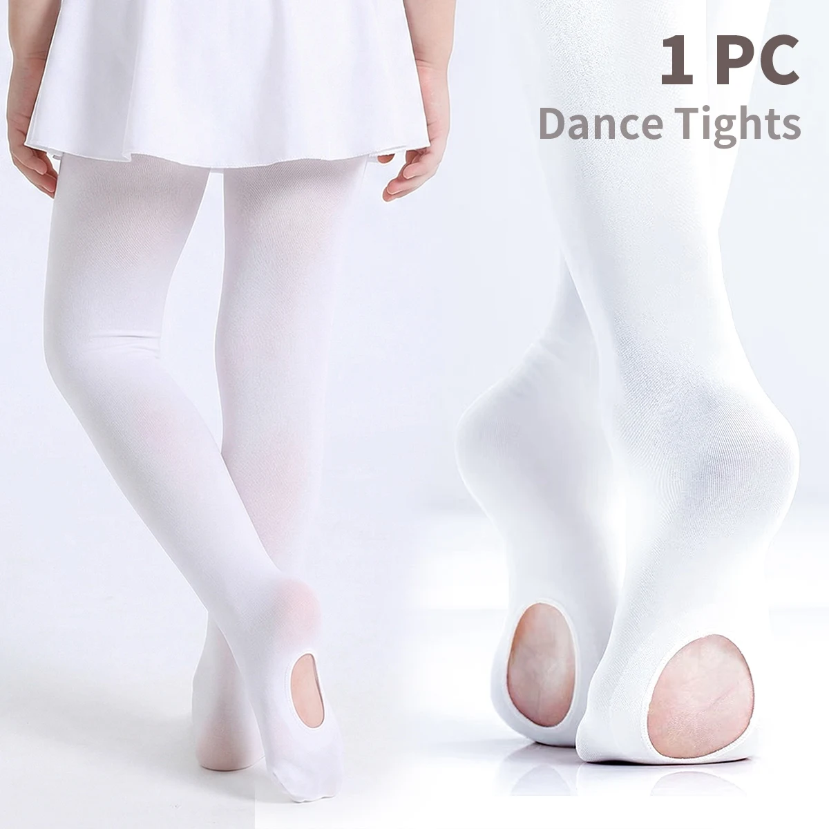1 PC Children's Dance Tights for 5 - 13 - Year - Old Girls - Highly Elastic, Skin - Sensitive, Ankle - Opening Design, All - Sea