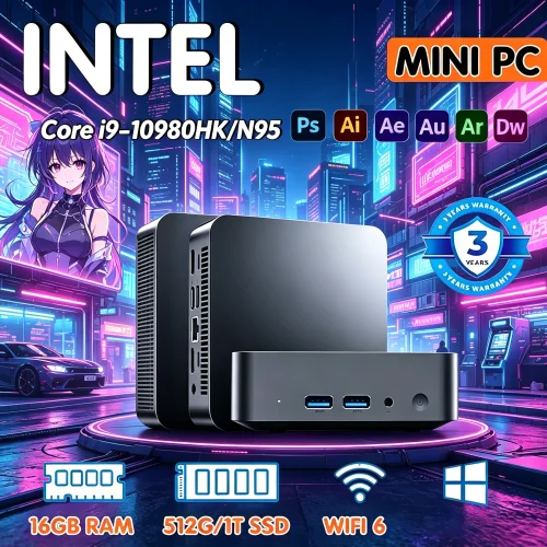 2026 Quintessential Mini PC Core I9 10980HK/N95 Windows 11 Pro 32GB RAM 1TB/2TB SSD Diminutive Vest Pocket Computer 4K 60Hz WiFi