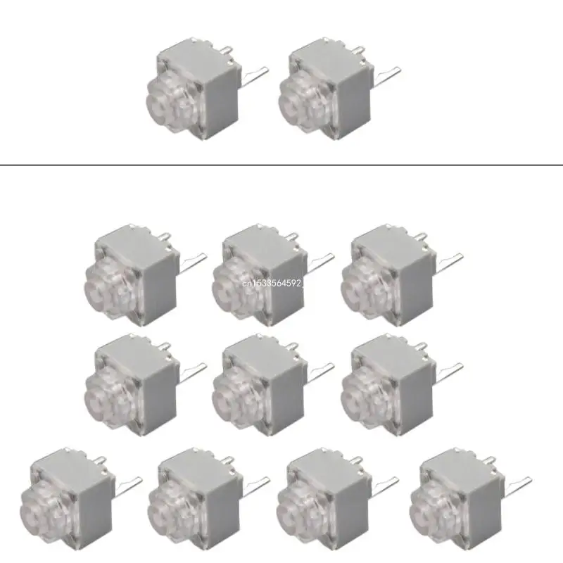 2PCs/10PCs HUANO Quiet Micro Switches 10Million Clicks Quiet Mouse Button Micro Switches 2Pins 6x6x7.2mm Dropship