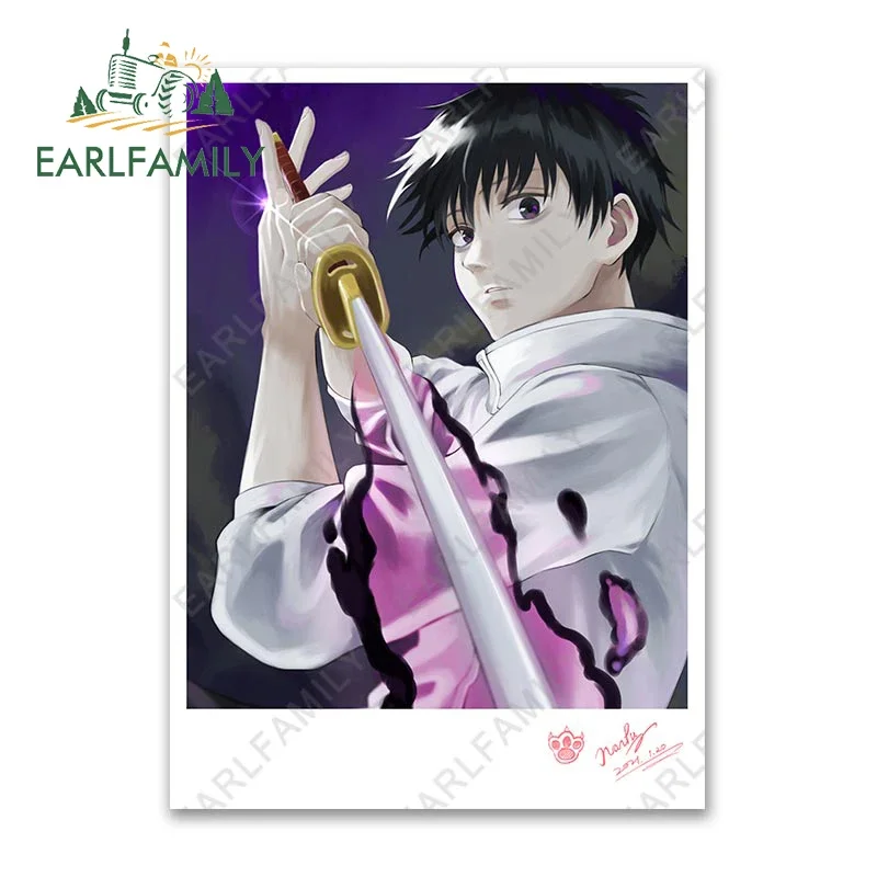 

EARLFAMILY 13cm x 10.4cm for Fushiguro Megumi Anime Interesting Car Sticker Personality Decal Original Waterproof Decor Car Good