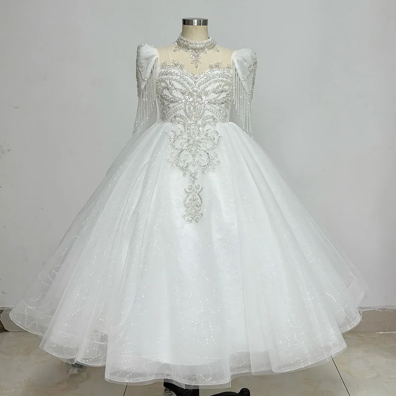Children Girls Birthday Princess Party Dress for Piano Performance Host Pageant Formal Celebration Gown Kids Flower Girl Clothes
