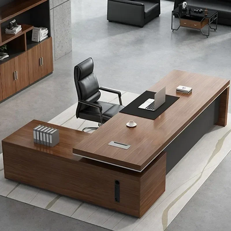 Luxury Office Table Desks Designer Ceo Executive Desk Manager L Shaped MDF Table New Modern Office Furniture Office