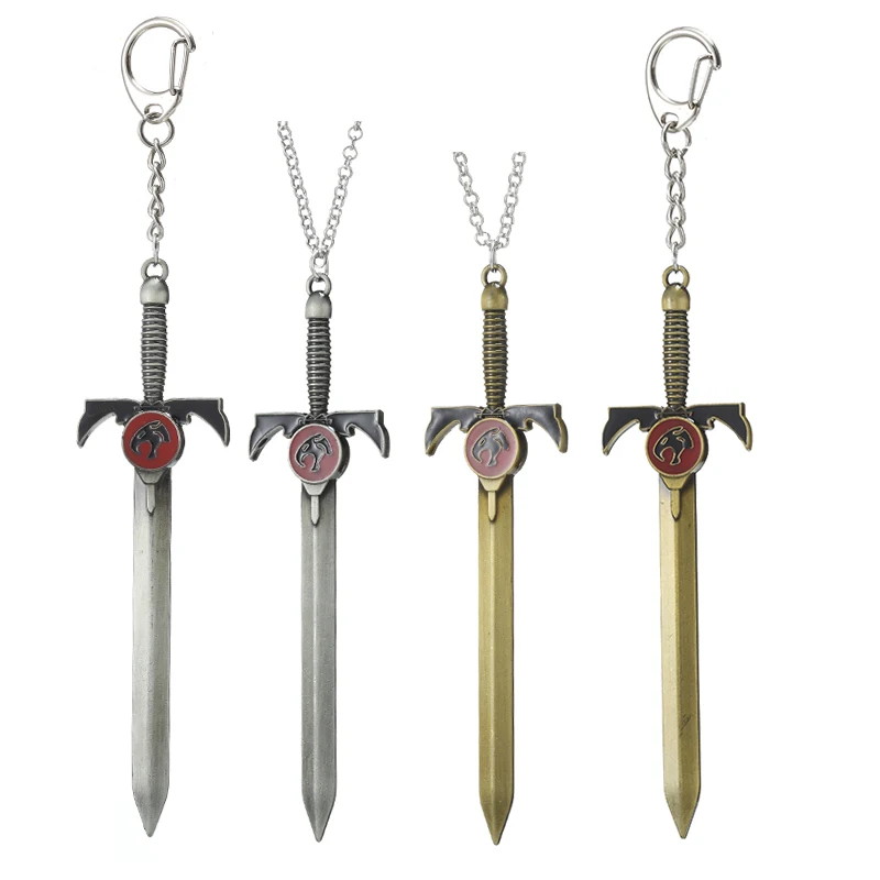 Hot Sale Anime Thundercat Sword Keychain Men Weapon Model Key Chain Keyrings Car Accessories Souvenirs Gifts