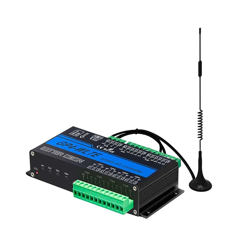 

B30C-GP4-WLTE Smart 4G Global GSM SMS APP Контроллер RS485 WEB Control 4 CH 4-20Ma Аналоговые входы 10A Релейные выходы, вилка стандарта США