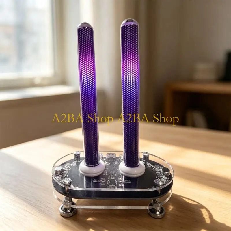 A2BA Sound Reactive Desk Lamp, Two Channel Music Rhythm Light with USB C Input, Brightness Control and Last Pattern Recall for