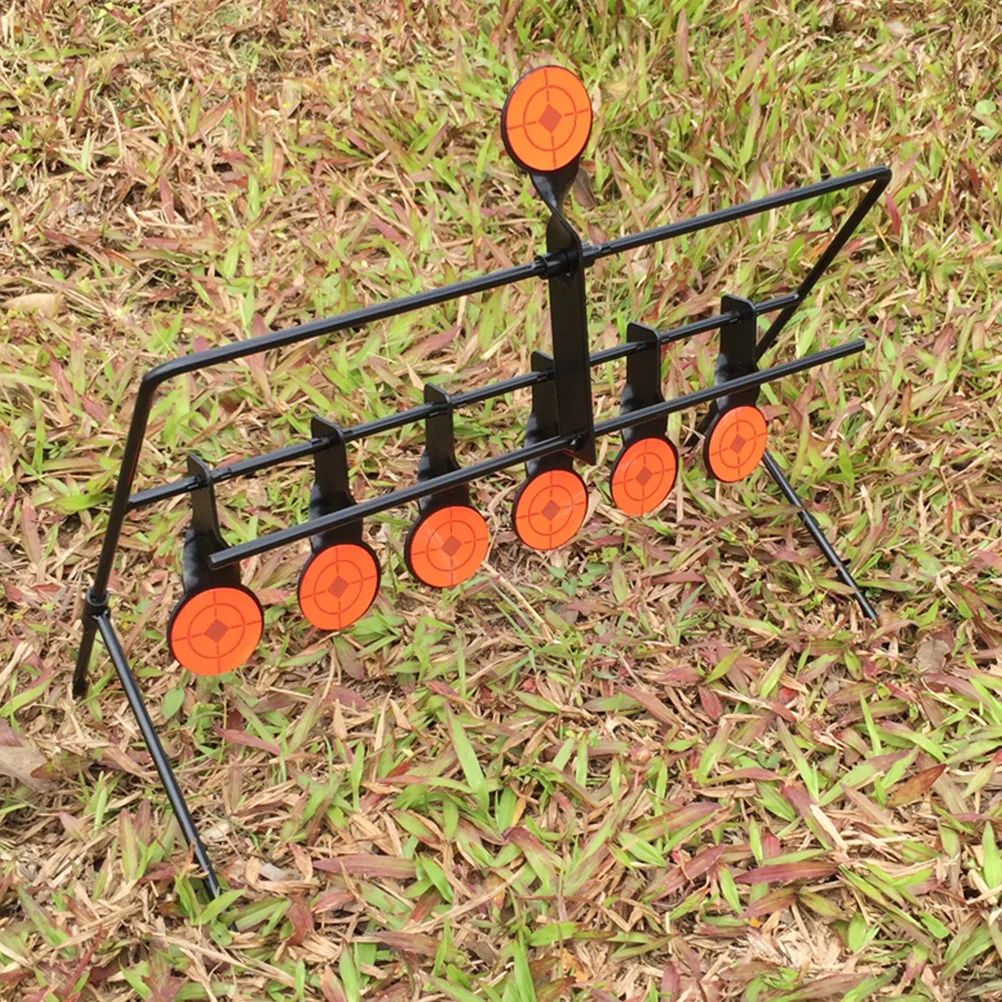 سبعة رؤوس إعادة ضبط تلقائي من الصلب ممارسة الرماية الهدف الصيد ممارسة لعبة في الهواء الطلق لتدريب مهارات التنسيق بين اليد والعين #1