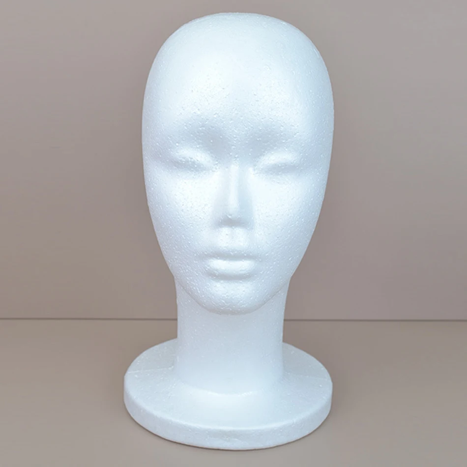 أنثى عارضة أزياء رئيس البوليسترين رغوة قبعة نظارات عرض قبعة شعر مستعار عرض موقف رف المعرضة القزم رئيس نموذج #4