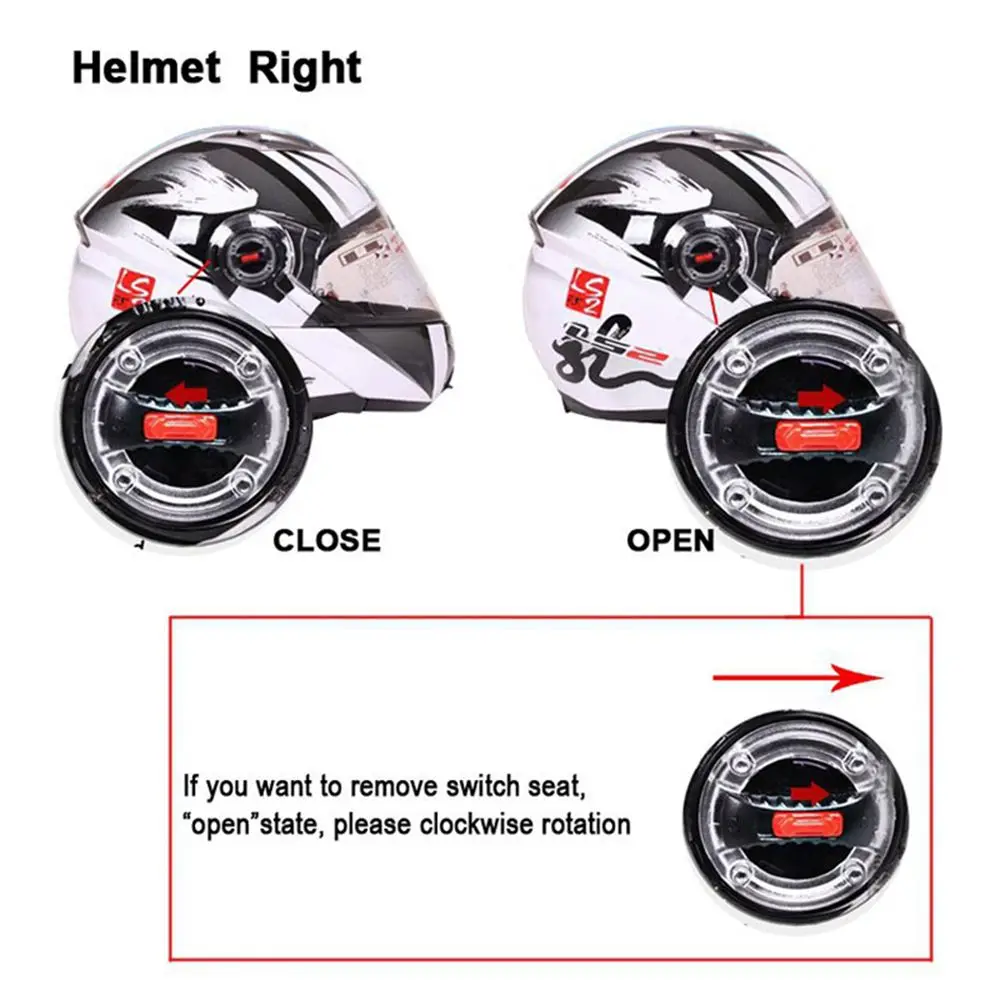 Base fixa para visor de capacete de motocicleta, instalação direita e esquerda, fivela de lente, peças para lsls