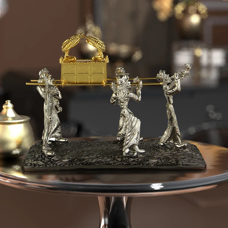 gift 5 people carry the Ark of the Covenant model Jewish home metal craft ornament