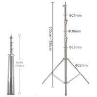 280cm Air Pressure Tripod Bearing 10kg for Camera Stainless Steel Light Stand For Ring Light Live Youtube and Photography Soft