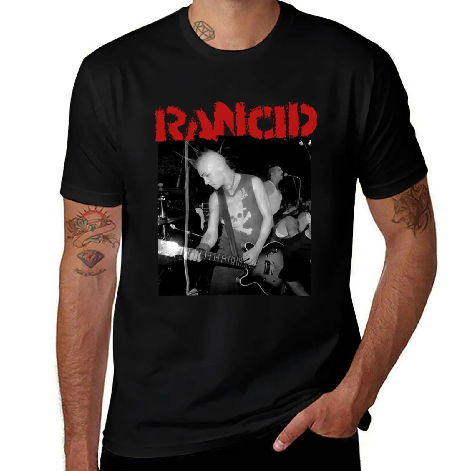Rancid T-Shirt Basic Solid Color Casual Tee Shirt