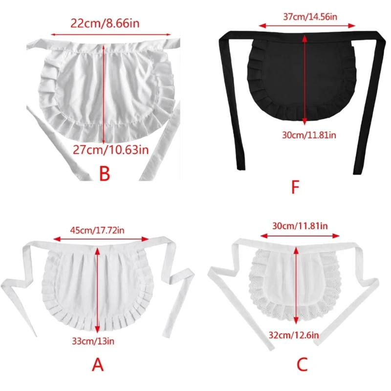 Delantal cintura para mujer, medio delantal, delantal mucama, disfraz, delantal cintura cocina, delantal cintura