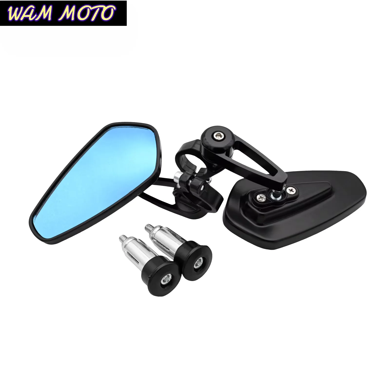 Motorcycle Blue Glass Scooter Bar Handlebar Mirror Rearview Mirrors For Sur-Ron Light Bee S/X & Segway X160/X260