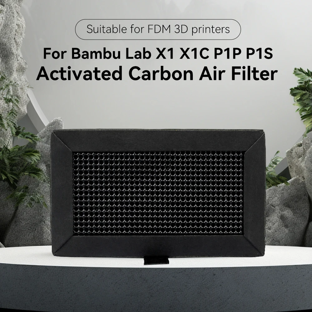 For Bambu Lab X1E X1C X1 P1P P1S 3D Printer Parts 1/10Pcs Activated Carbon Filter Air purifier Filter Replacement