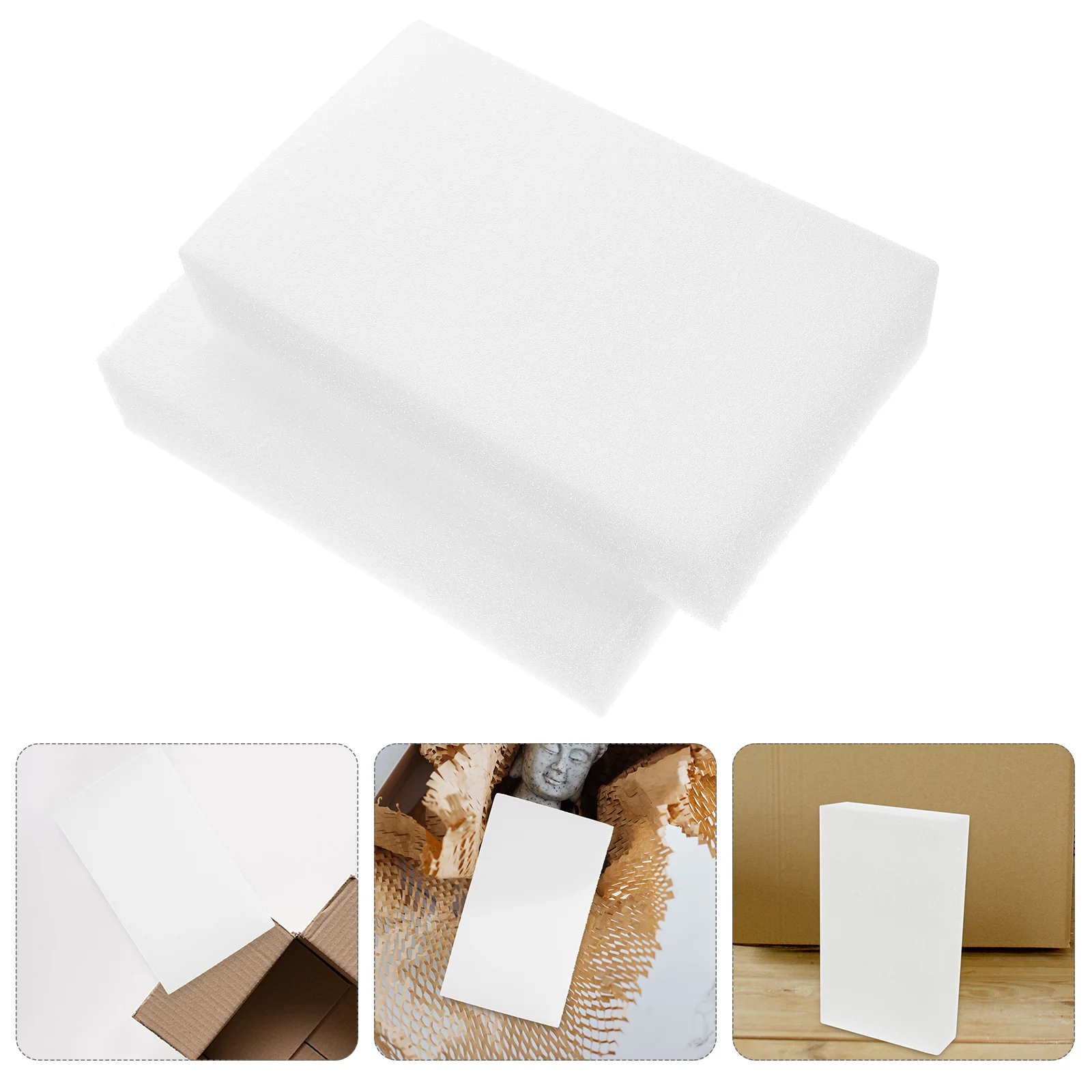 2 Pcs 250x150x50mm White Cotton Foam Padding for Packaging Liners Multi Use Packing Insert Boards Safe Shipping Supplies