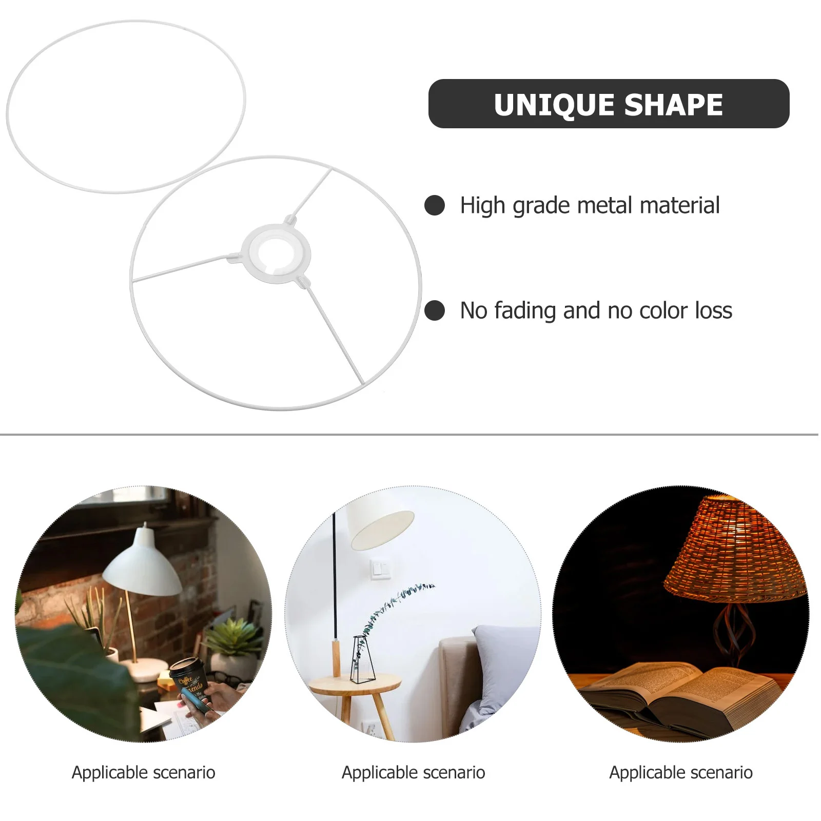 Lamp Shade Wire Frame Lampshade Pendant Lights Ring For Neutral Mini Chandelier