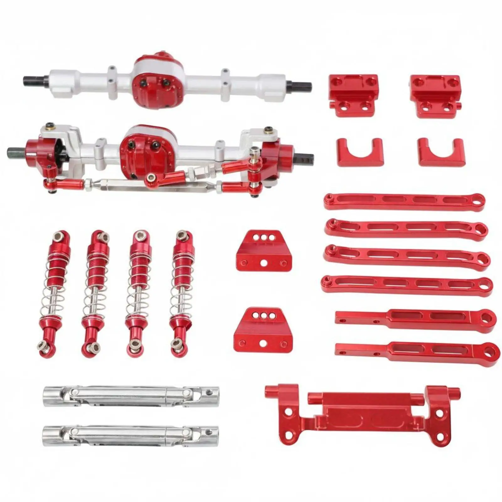 1/12 Scale Metal Chassis Parts Adjustable Shock Absorbers Metal RC Car Upgrade view 2