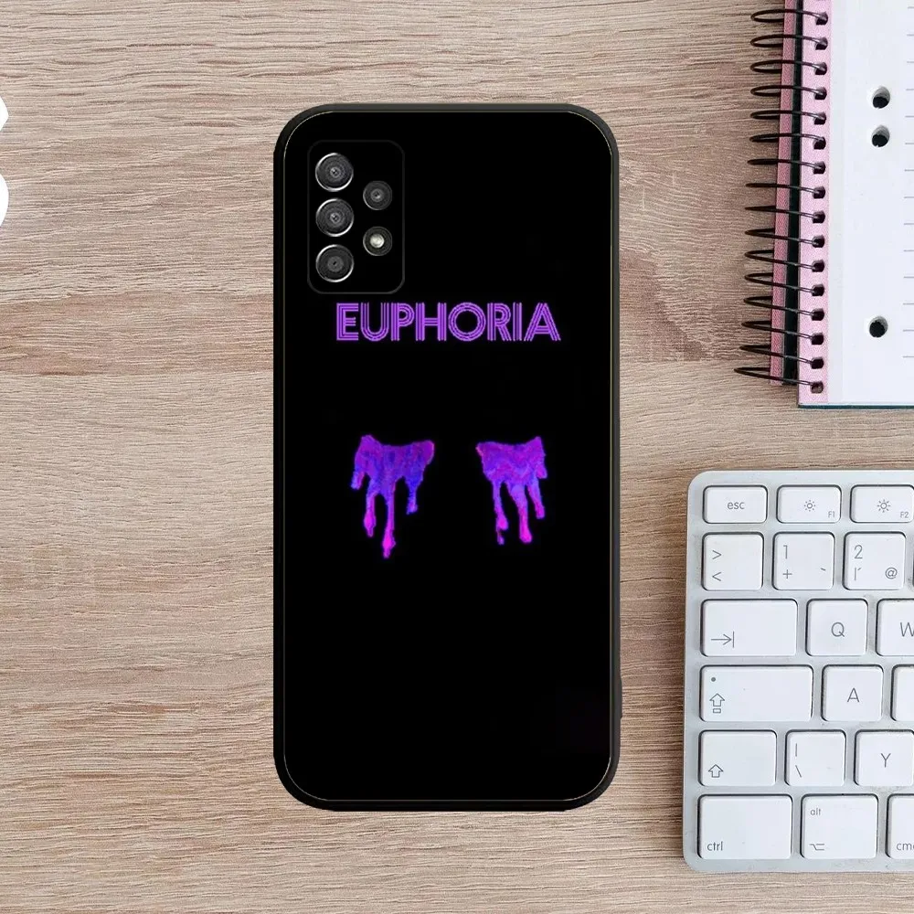 TV Series Euphoria Phone Case For Samsung Galaxy A13,A21s,A22,A31,A32,A52,A53,A71,A80,A91 Soft Black Cover