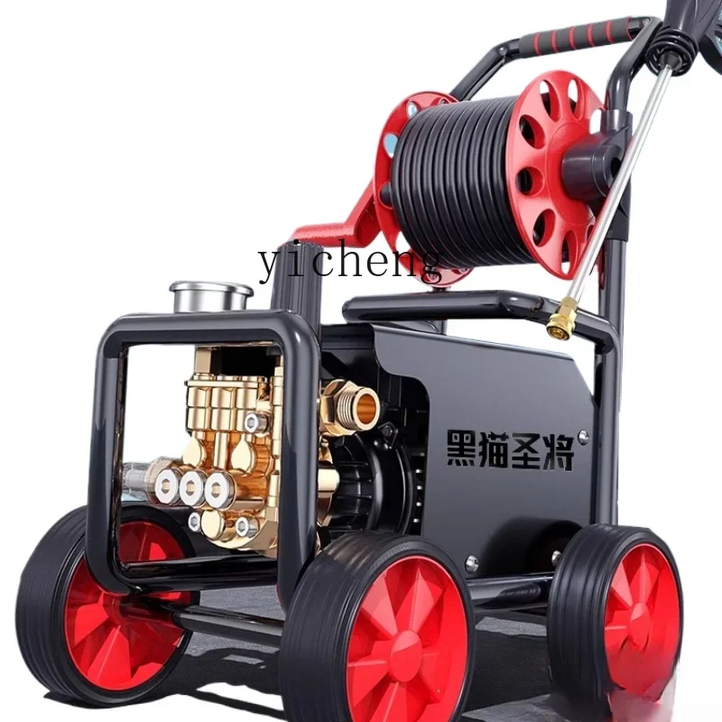 Tqh Car Washing Machine High Pressure Water Gun Pump High Power Brush Car Automatic Washing Machine Grab