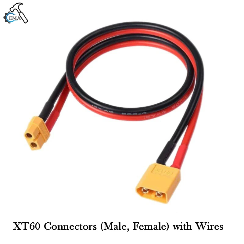 1-10pcs XT60 Parallel Battery Connector Male/Female Cable Dual Extension Y Splitter 14AWG Silicone Wire for RC Battery Motor