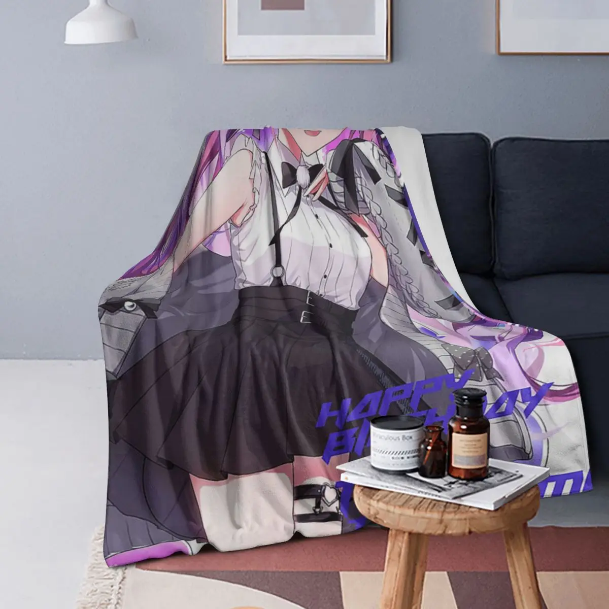

Hololive Blanket Soft Warm Flannel Throw Blanket Cover for Bed Living room Picnic Travel Home Couch