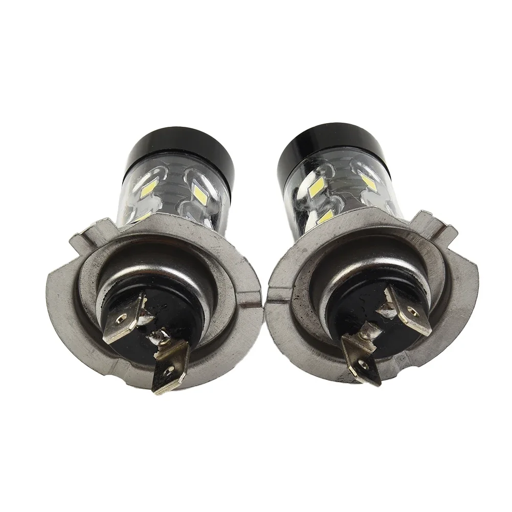 Farol LED de alta potência luz de nevoeiro, lâmpadas DRL, luzes brancas do carro, lâmpada automática, H7, 80W, 6000K, 2pcs