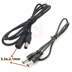 DC Power Extension Cable DC Male and Female Extension Cable 5.5x.2.1mm 22AWG Power Supply DC Cable Round hole DC charging cable
