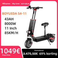 BOYUEDA S4-11 Electric Scooter 8000W High Power Dual Motor 60V43AH Battery 11inch Folding E-Scooter Off-road Electric Scooters