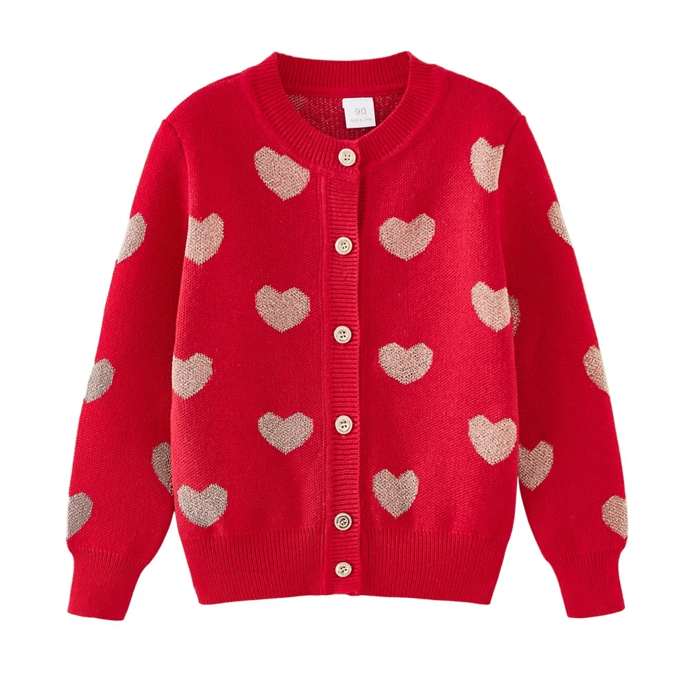 Hear Toddler Girls Sweaters Kids Cardigans Winter Autumn Children's Clothes