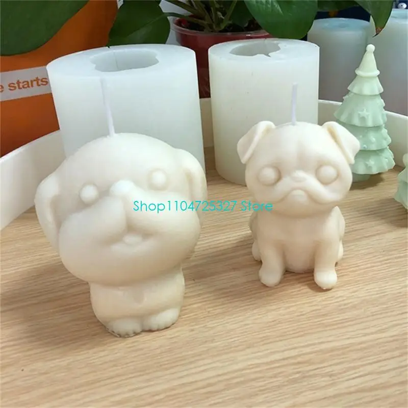 

D8KF Making Mold Pug Chocolate Mould with Clear Texture Edges